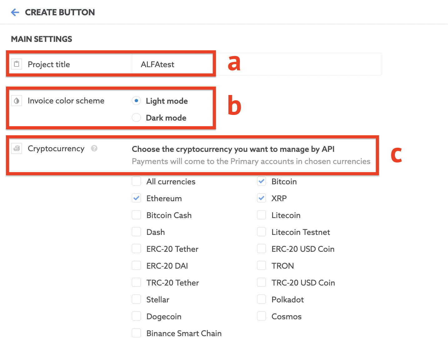 How to add the ALFAcoins API2